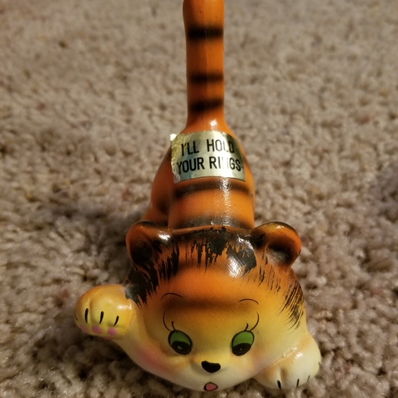 Enesco Jewelry - LAST CHANCE Vintage Enesco Japan Tiger Ring Holder